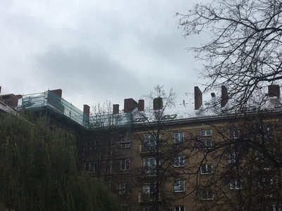 Rekonstrukce střechy - bytový dům Ostrava